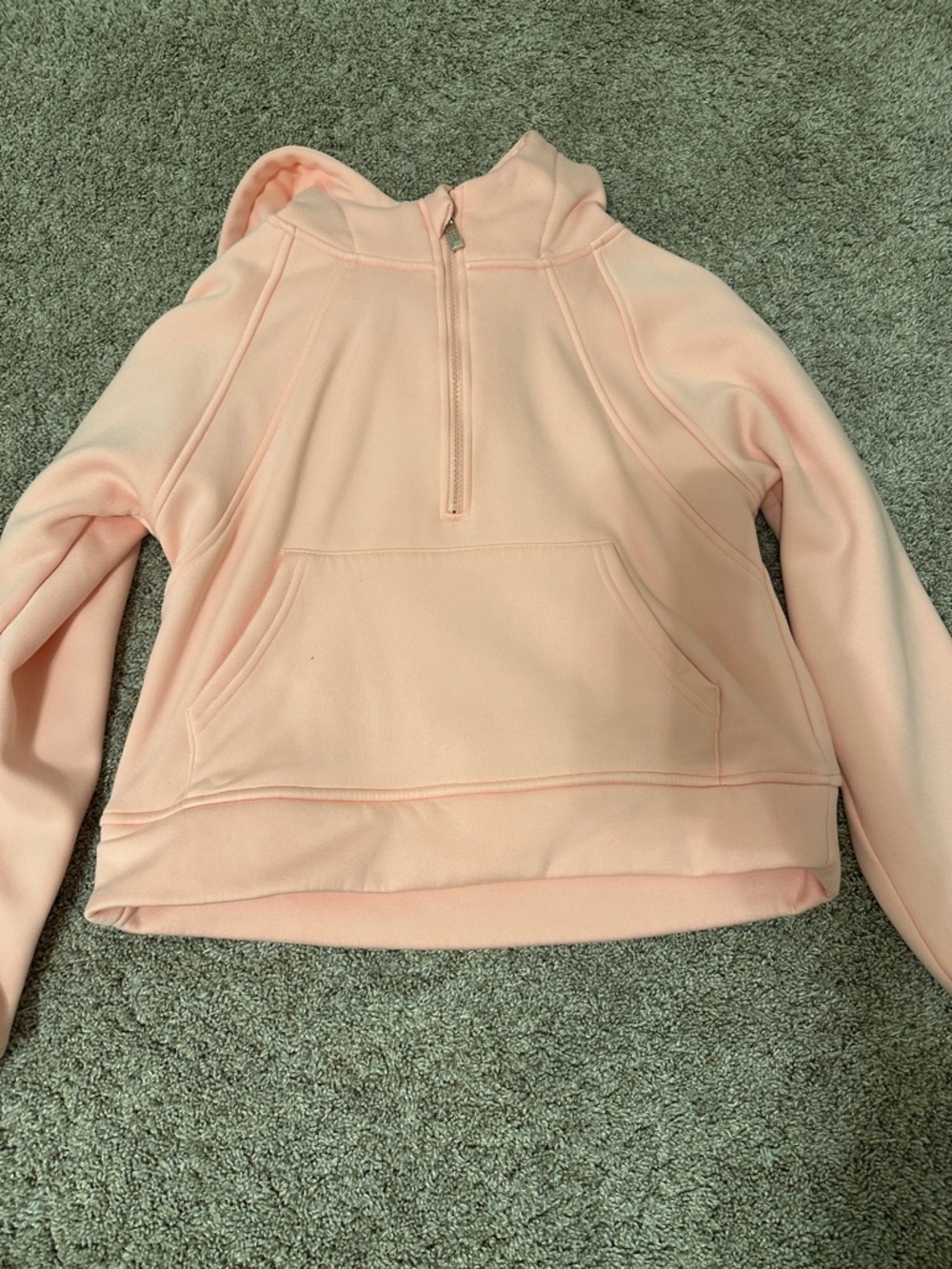 Women’s Peach Half-Zip Hoodie Sweater